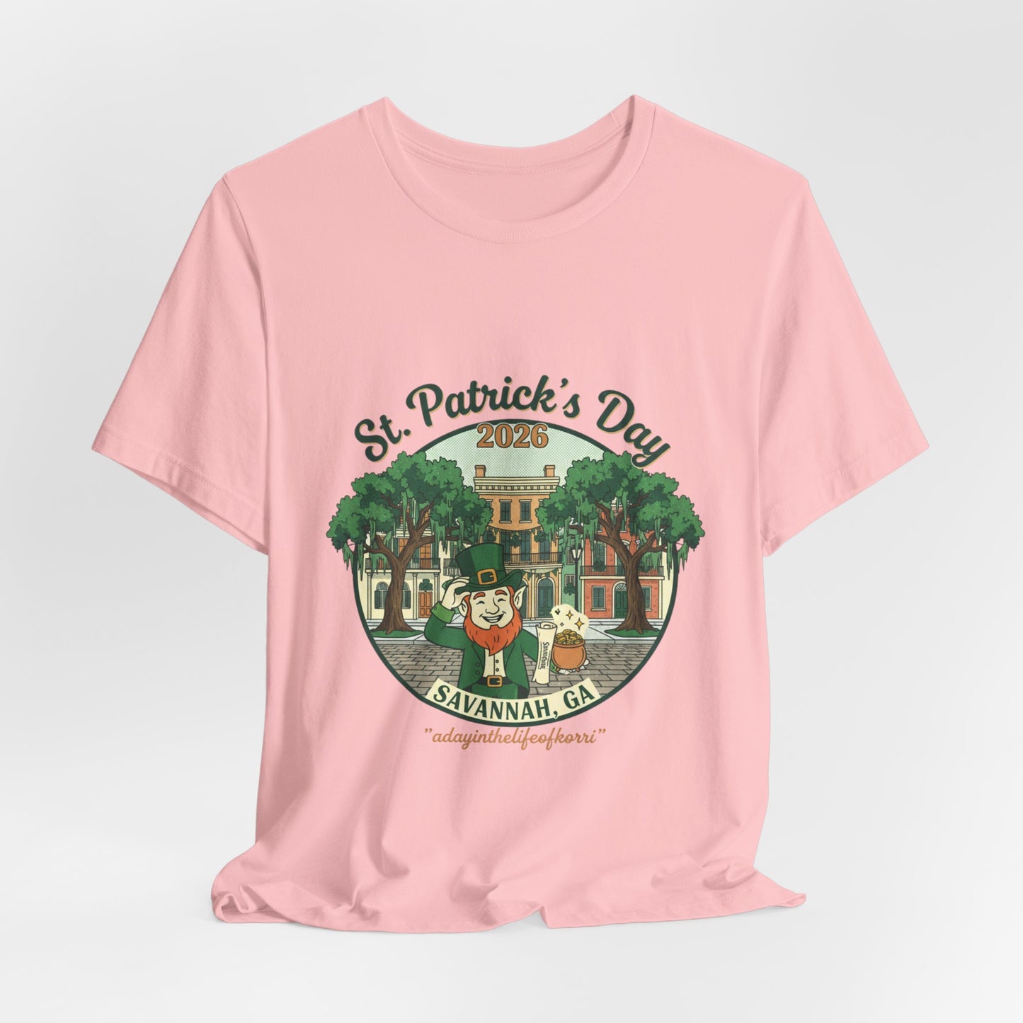 St. Patrick’s Day Savannah, GA T‑Shirt — Vintage Leprechaun Savannah Tee