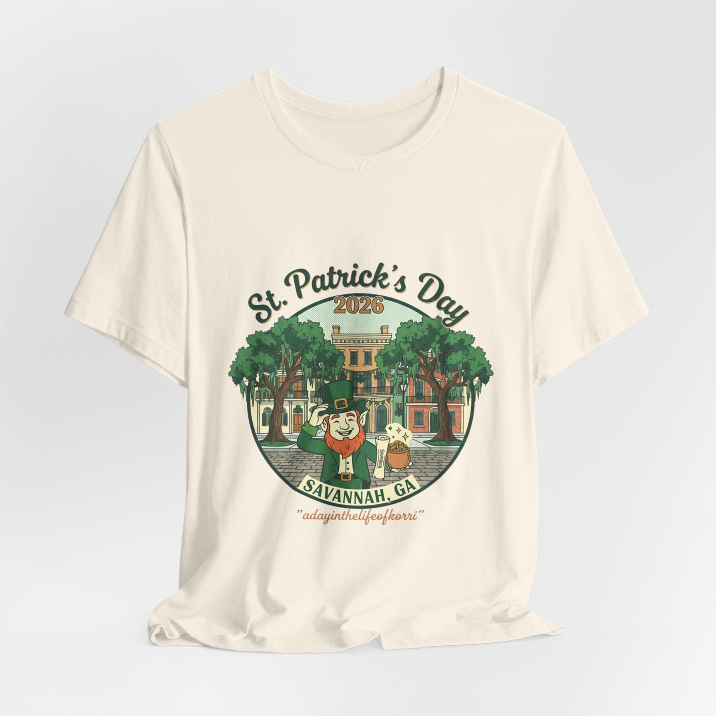St. Patrick’s Day Savannah, GA T‑Shirt — Vintage Leprechaun Savannah Tee