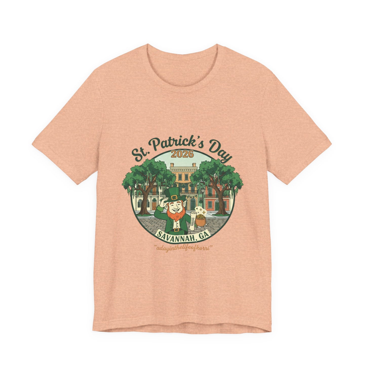 St. Patrick’s Day Savannah, GA T‑Shirt — Vintage Leprechaun Savannah Tee