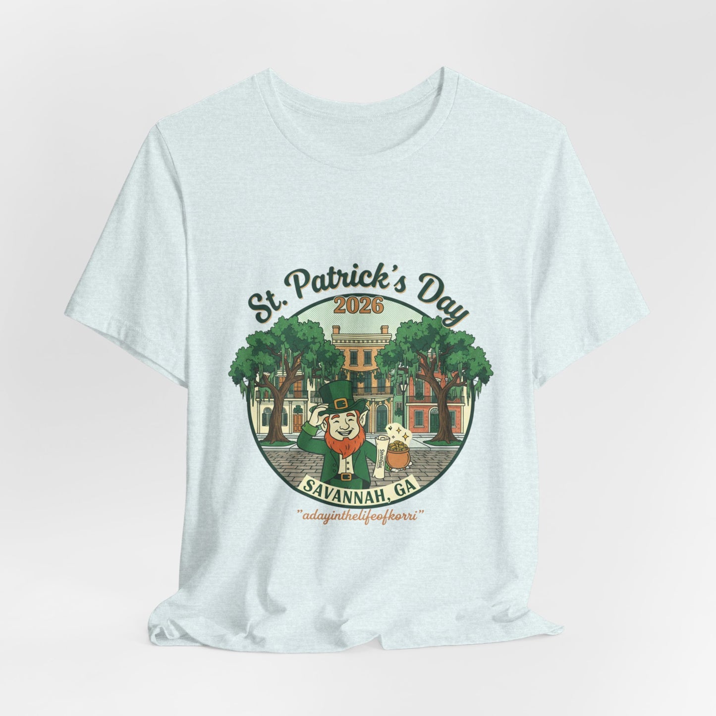 St. Patrick’s Day Savannah, GA T‑Shirt — Vintage Leprechaun Savannah Tee