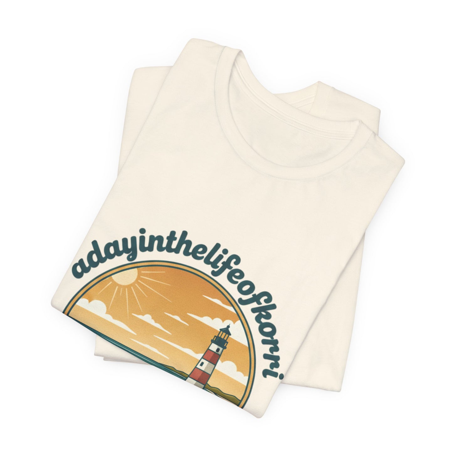 Coastal Sunset Tee — "adayinthelifeofhorry" Tybee Island Lighthouse Graphic T-Shirt