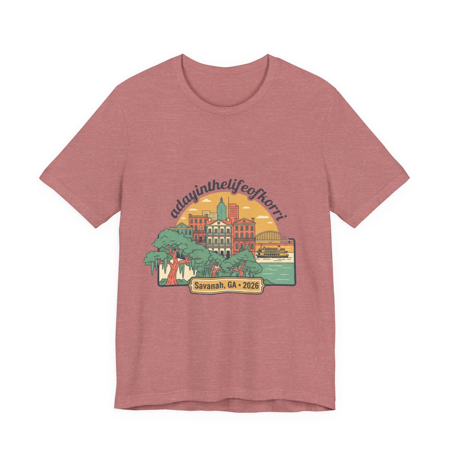 Savannah, GA 2026 Souvenir Tee — "A Day in the Life of Henri" Travel T-Shirt