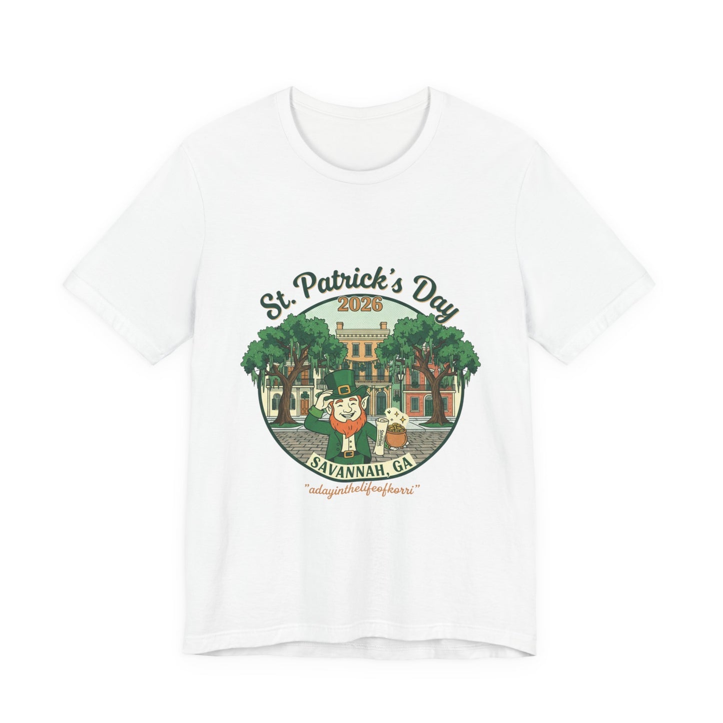 St. Patrick’s Day Savannah, GA T‑Shirt — Vintage Leprechaun Savannah Tee