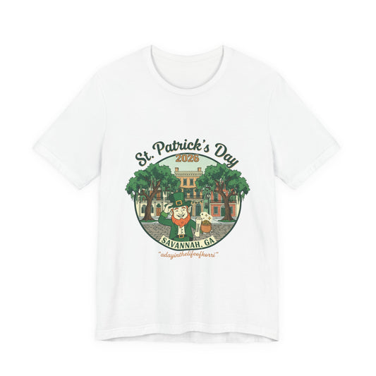 St. Patrick’s Day Savannah, GA T‑Shirt — Vintage Leprechaun Savannah Tee