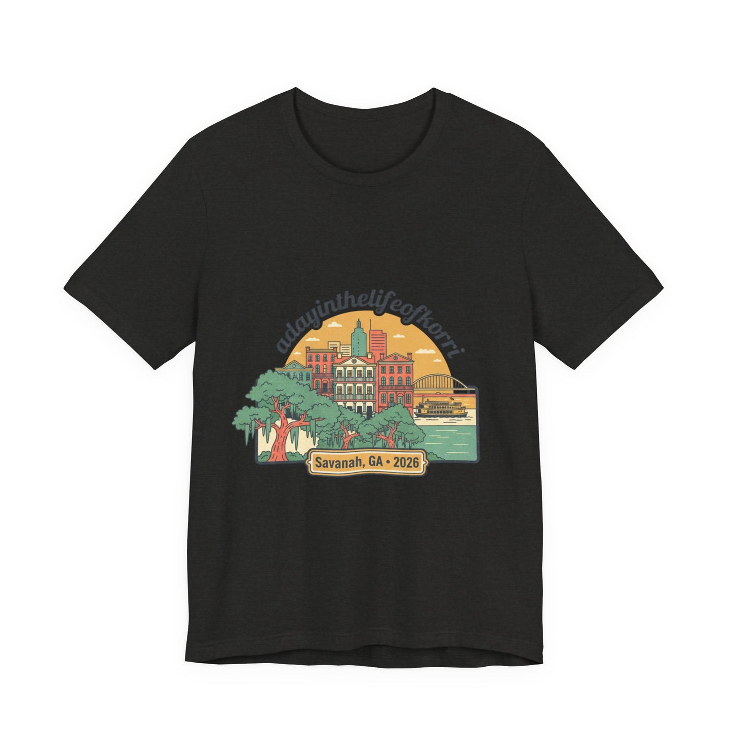 Savannah, GA 2026 Souvenir Tee — "A Day in the Life of Henri" Travel T-Shirt