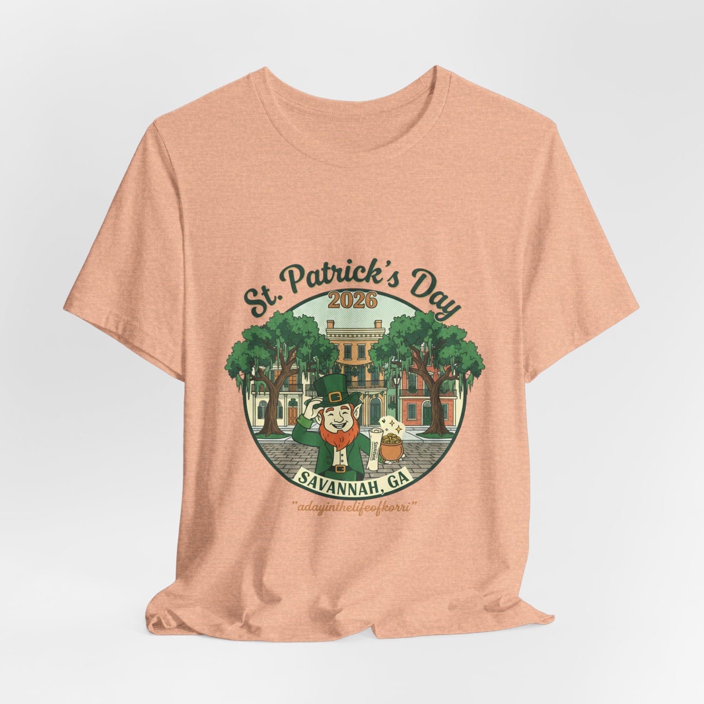 St. Patrick’s Day Savannah, GA T‑Shirt — Vintage Leprechaun Savannah Tee