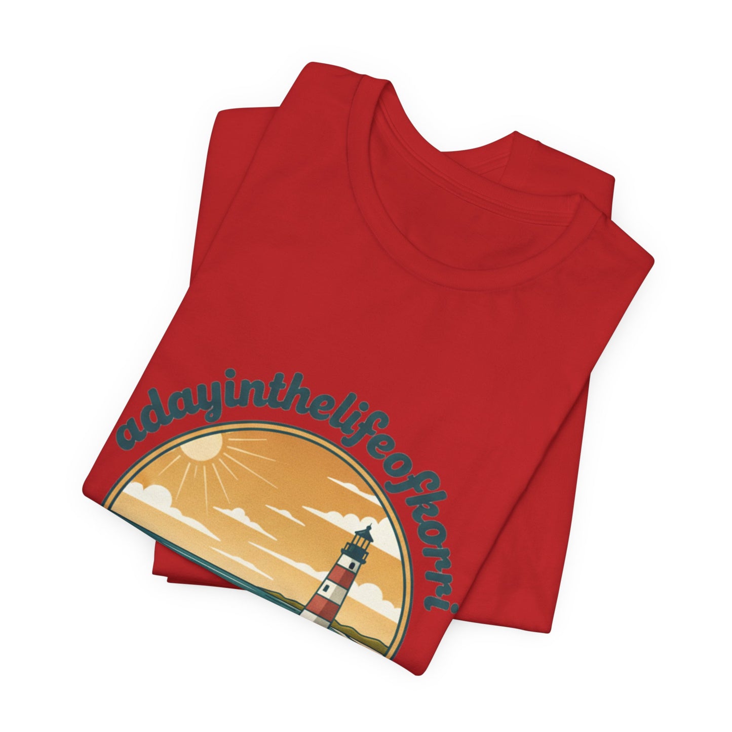 Coastal Sunset Tee — "adayinthelifeofhorry" Tybee Island Lighthouse Graphic T-Shirt
