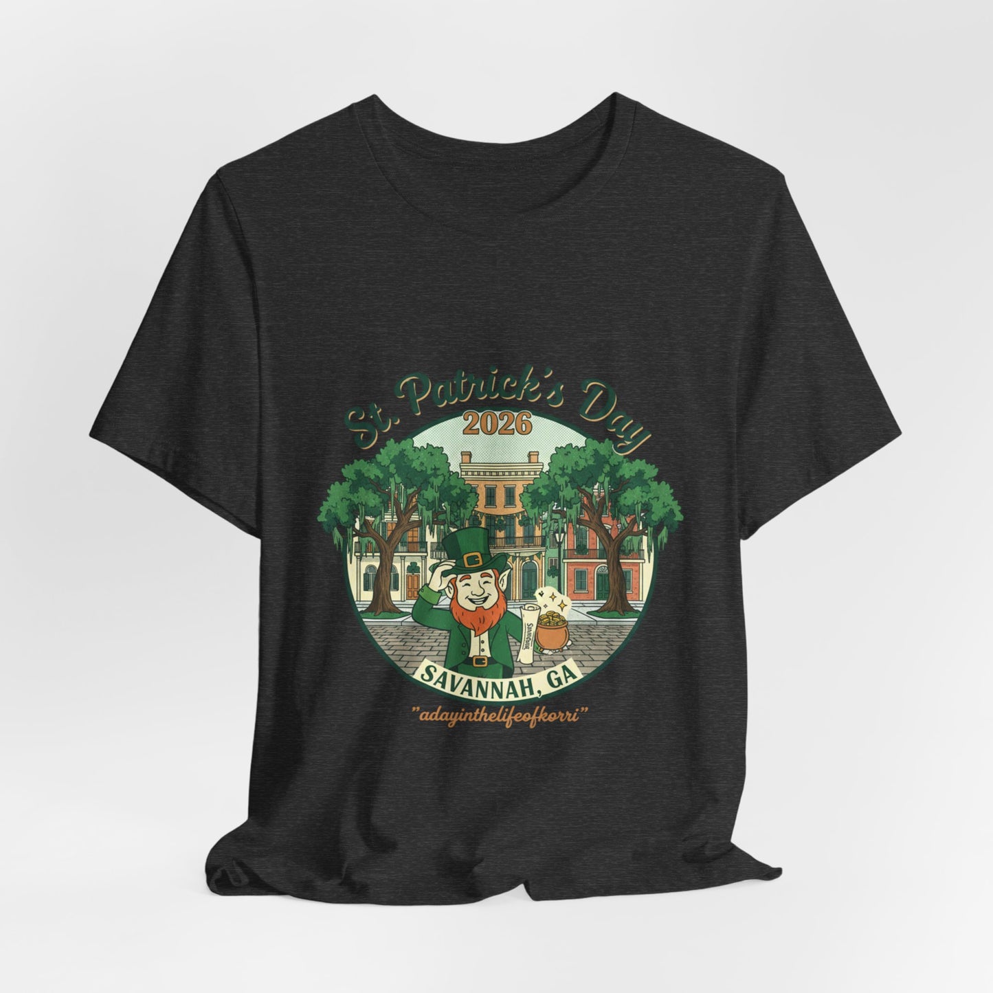 St. Patrick’s Day Savannah, GA T‑Shirt — Vintage Leprechaun Savannah Tee