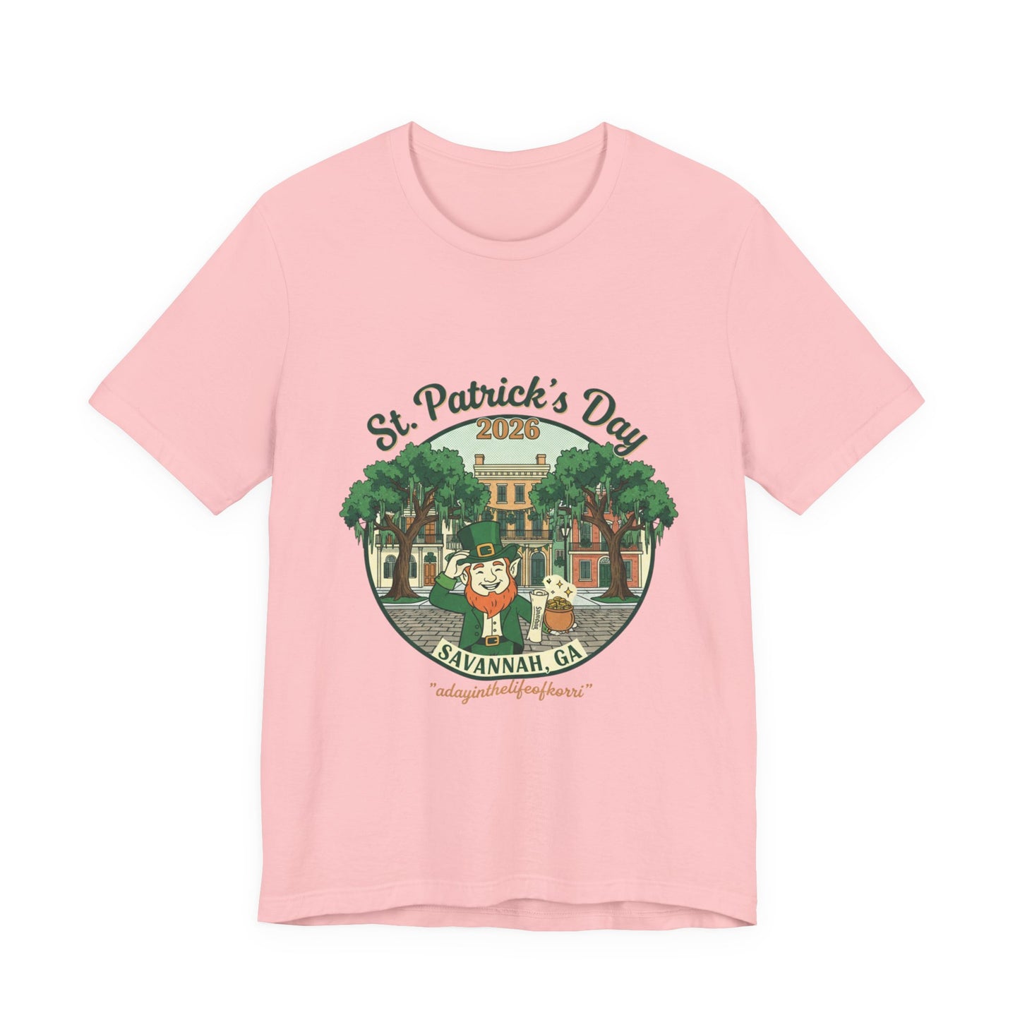 St. Patrick’s Day Savannah, GA T‑Shirt — Vintage Leprechaun Savannah Tee