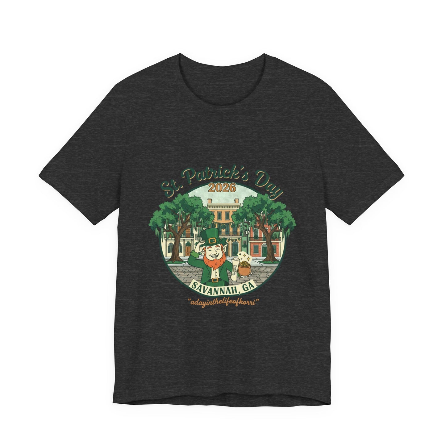 St. Patrick’s Day Savannah, GA T‑Shirt — Vintage Leprechaun Savannah Tee