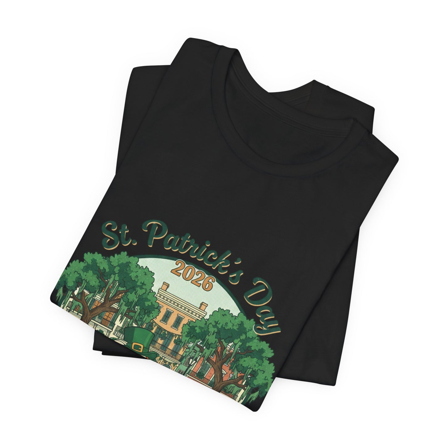 St. Patrick’s Day Savannah, GA T‑Shirt — Vintage Leprechaun Savannah Tee