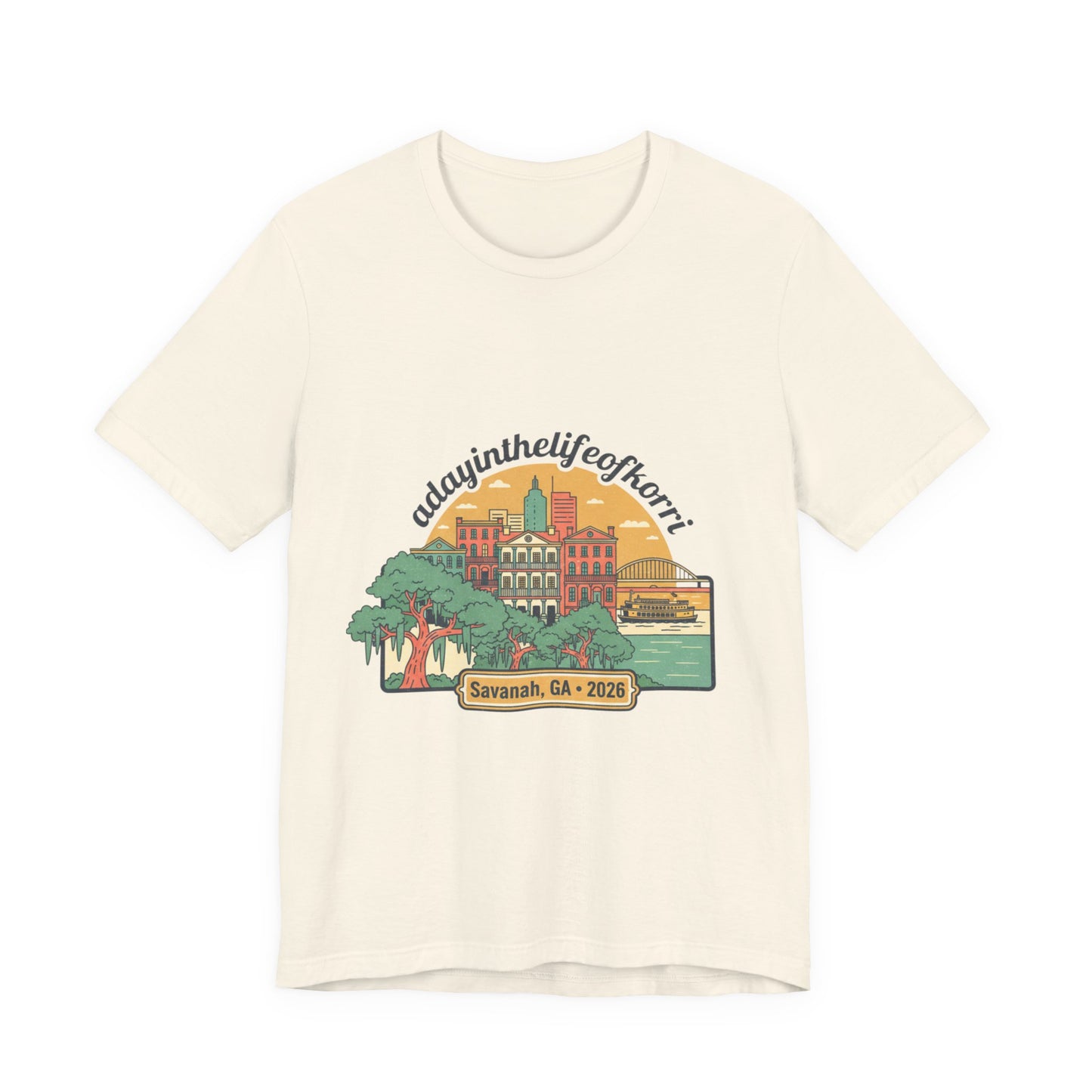 Savannah, GA 2026 Souvenir Tee — "A Day in the Life of Henri" Travel T-Shirt