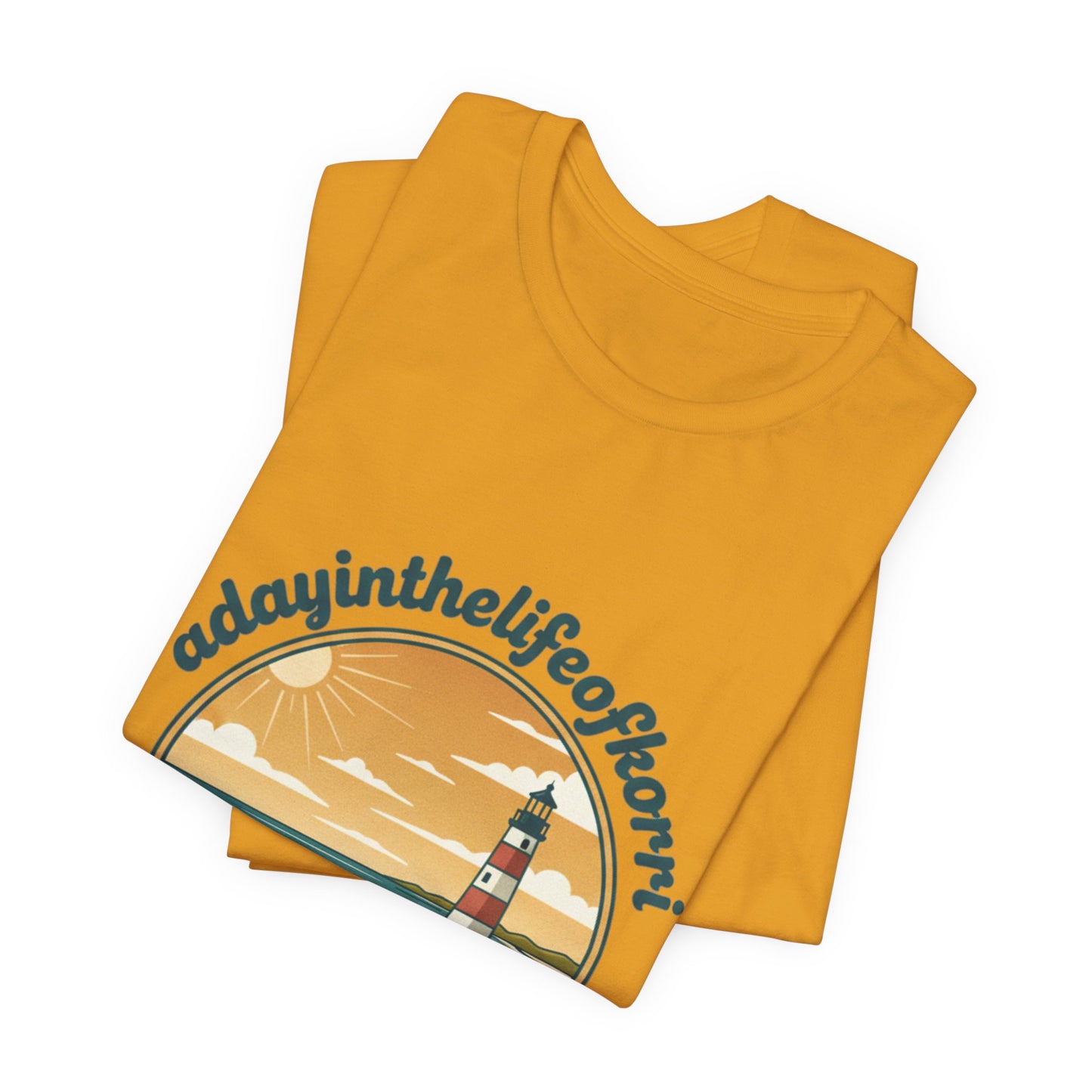 Coastal Sunset Tee — "adayinthelifeofhorry" Tybee Island Lighthouse Graphic T-Shirt