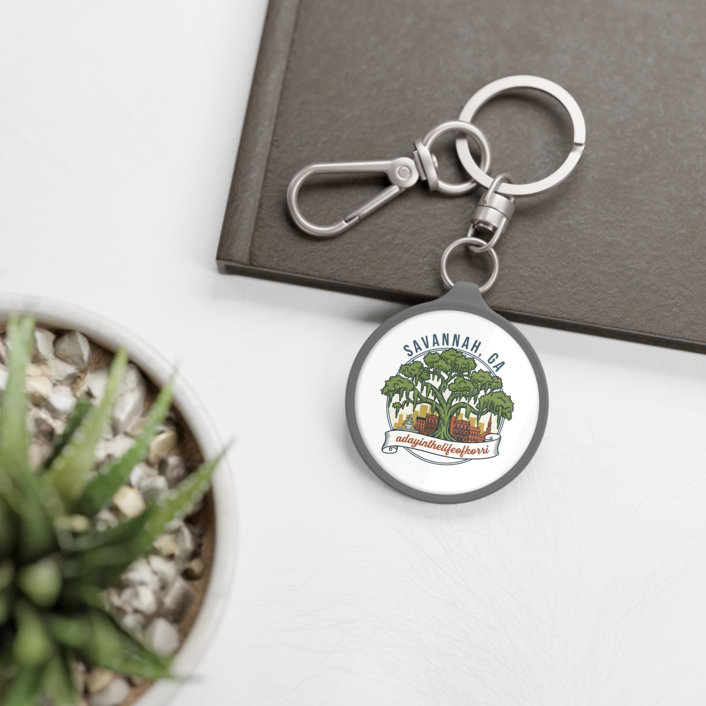 Savannah, GA Keyring Tag — "a day in the life of kvori" Souvenir Keychain