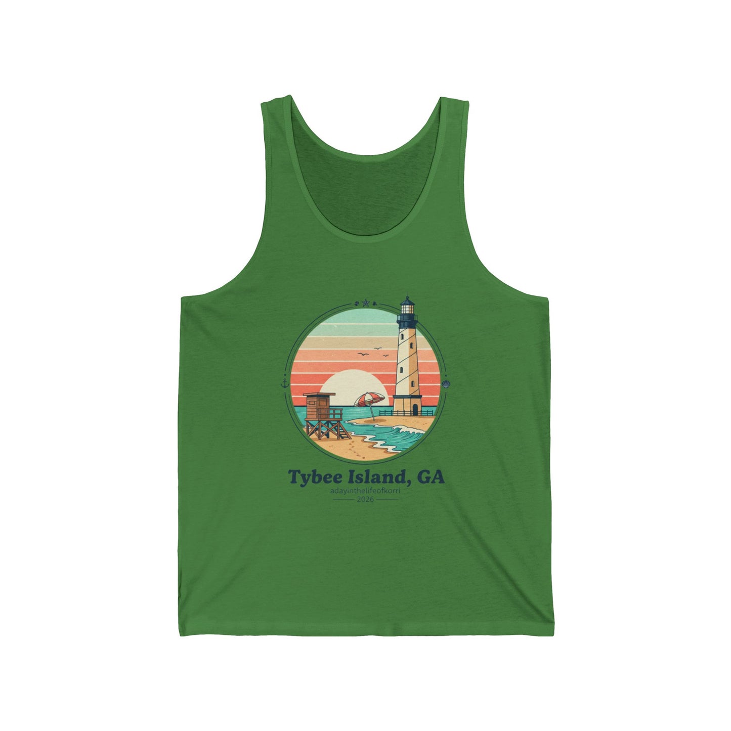 Tybee Island, GA Lighthouse Vintage Sunset Tank