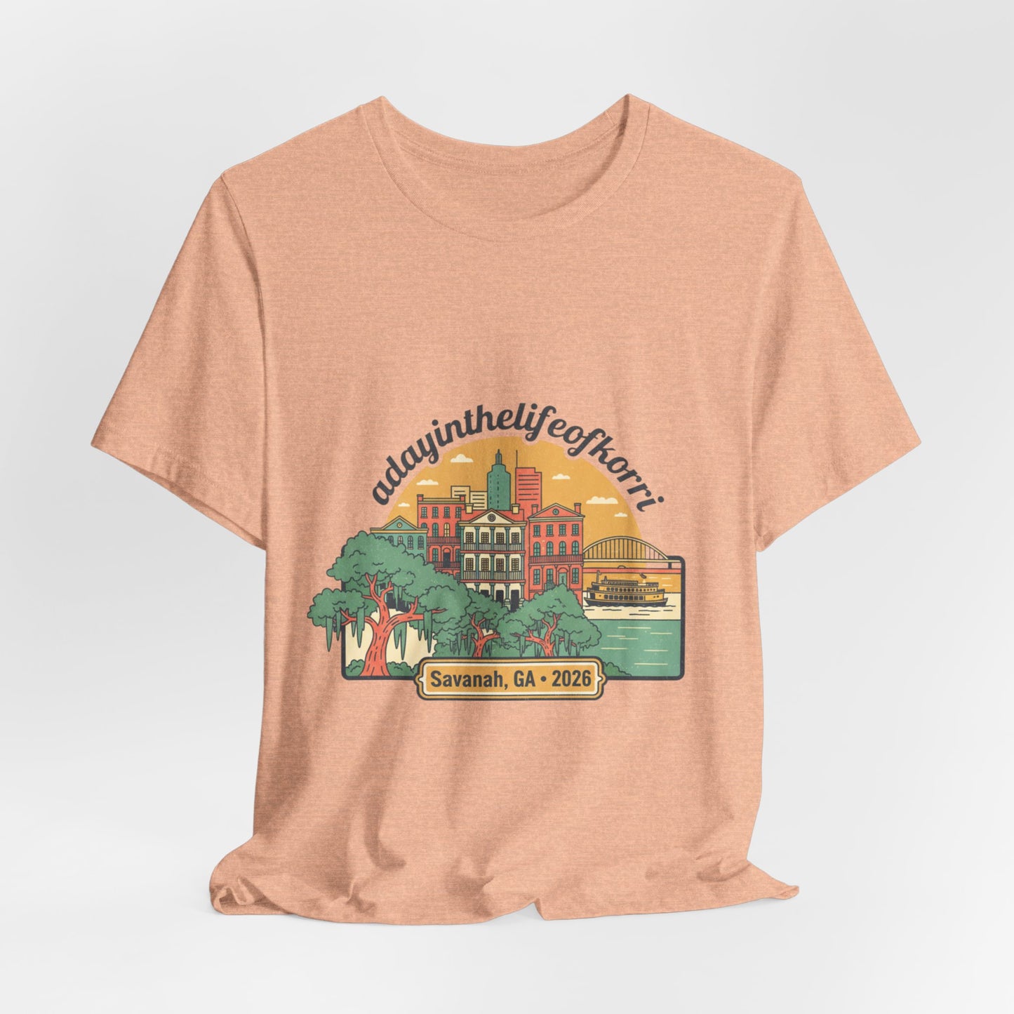 Savannah, GA 2026 Souvenir Tee — "A Day in the Life of Henri" Travel T-Shirt