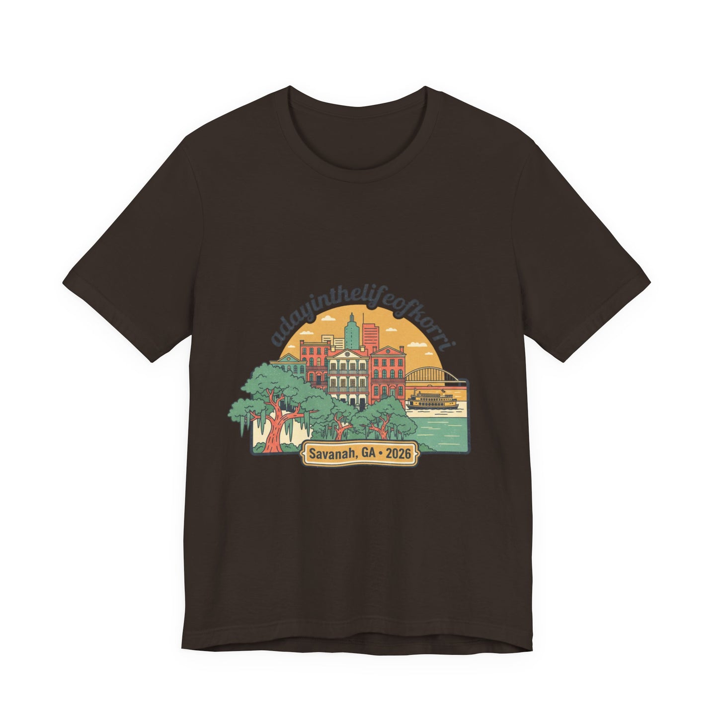 Savannah, GA 2026 Souvenir Tee — "A Day in the Life of Henri" Travel T-Shirt
