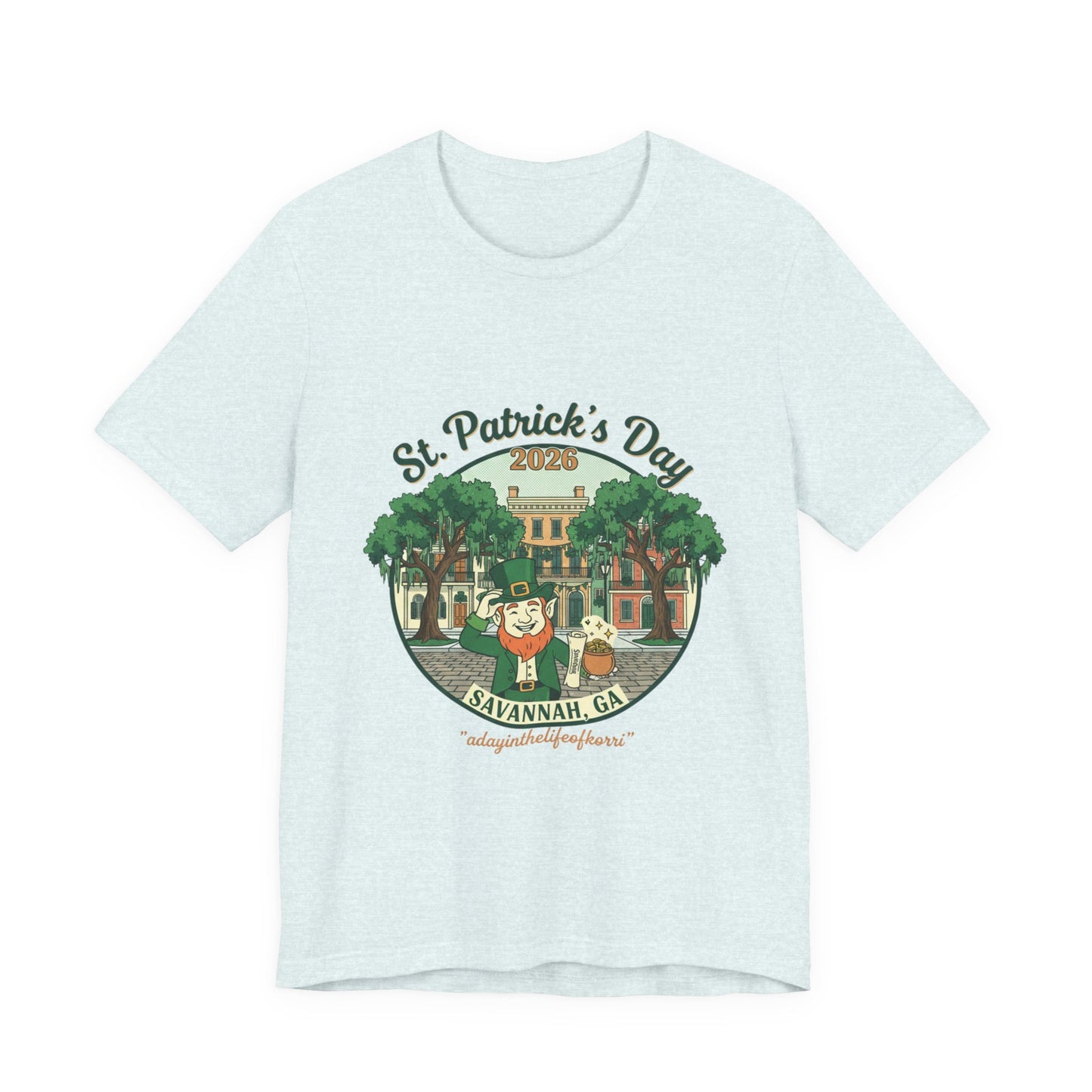St. Patrick’s Day Savannah, GA T‑Shirt — Vintage Leprechaun Savannah Tee