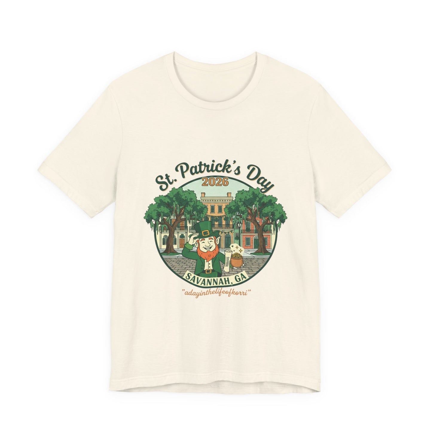 St. Patrick’s Day Savannah, GA T‑Shirt — Vintage Leprechaun Savannah Tee