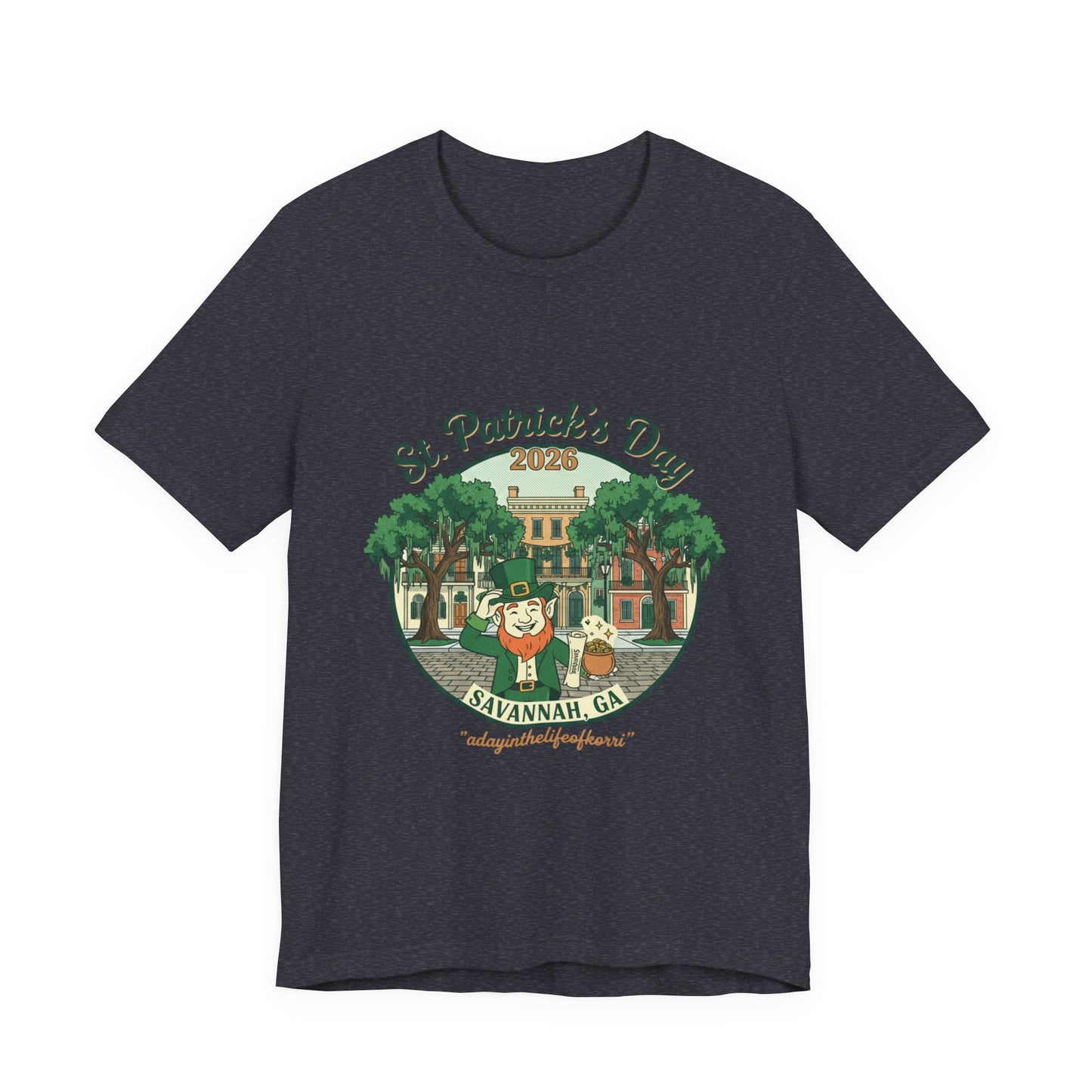 St. Patrick’s Day Savannah, GA T‑Shirt — Vintage Leprechaun Savannah Tee