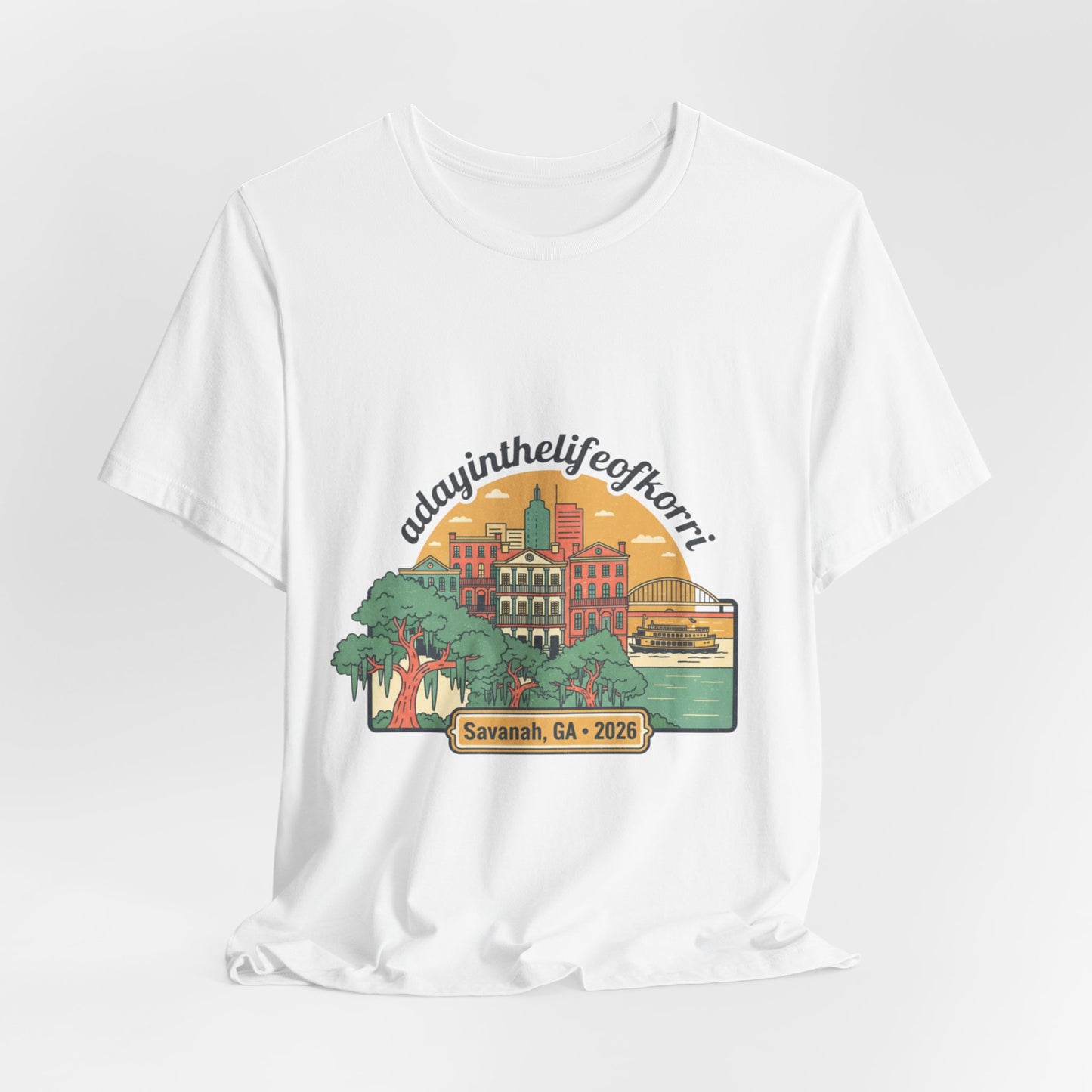 Savannah, GA 2026 Souvenir Tee — "A Day in the Life of Henri" Travel T-Shirt