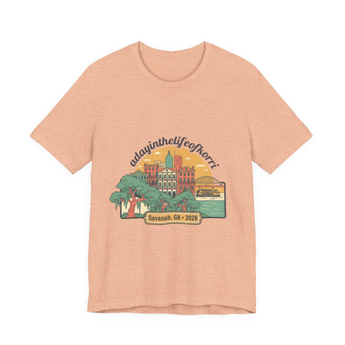 Savannah, GA 2026 Souvenir Tee — "A Day in the Life of Henri" Travel T-Shirt