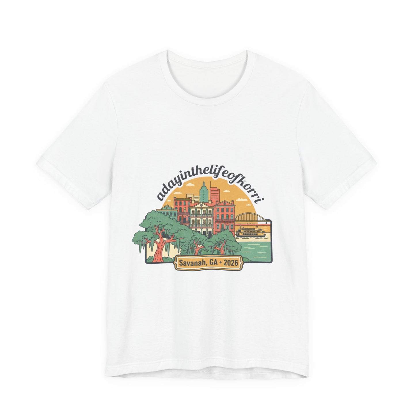 Savannah, GA 2026 Souvenir Tee — "A Day in the Life of Henri" Travel T-Shirt