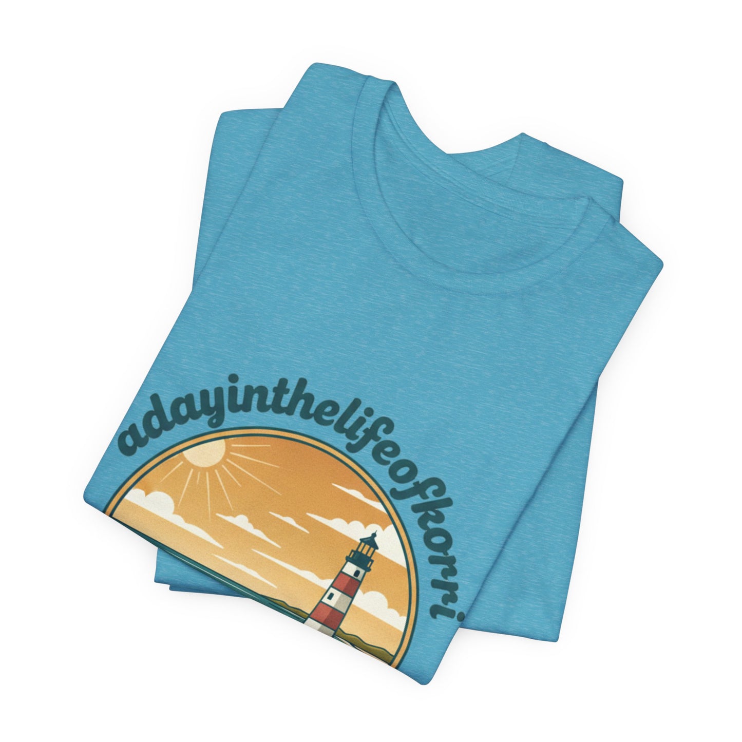Coastal Sunset Tee — "adayinthelifeofhorry" Tybee Island Lighthouse Graphic T-Shirt