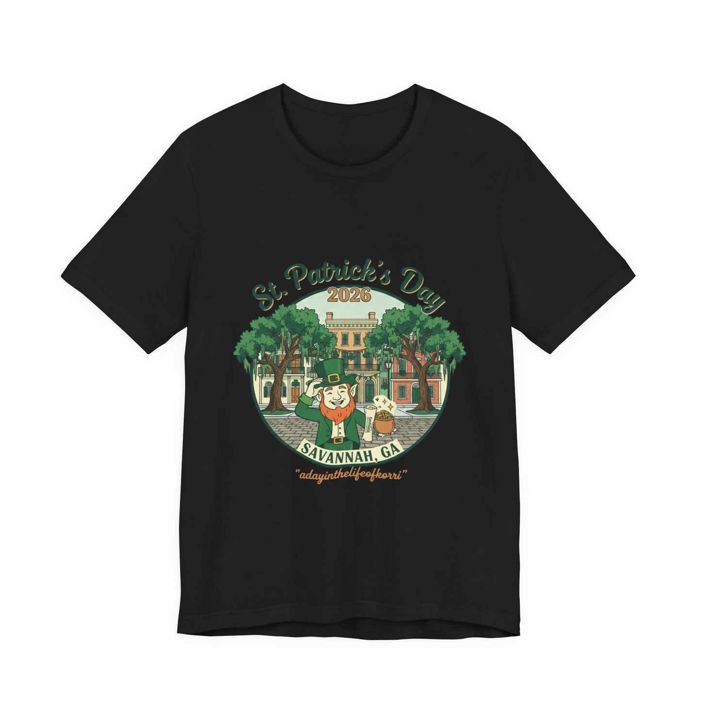 St. Patrick’s Day Savannah, GA T‑Shirt — Vintage Leprechaun Savannah Tee