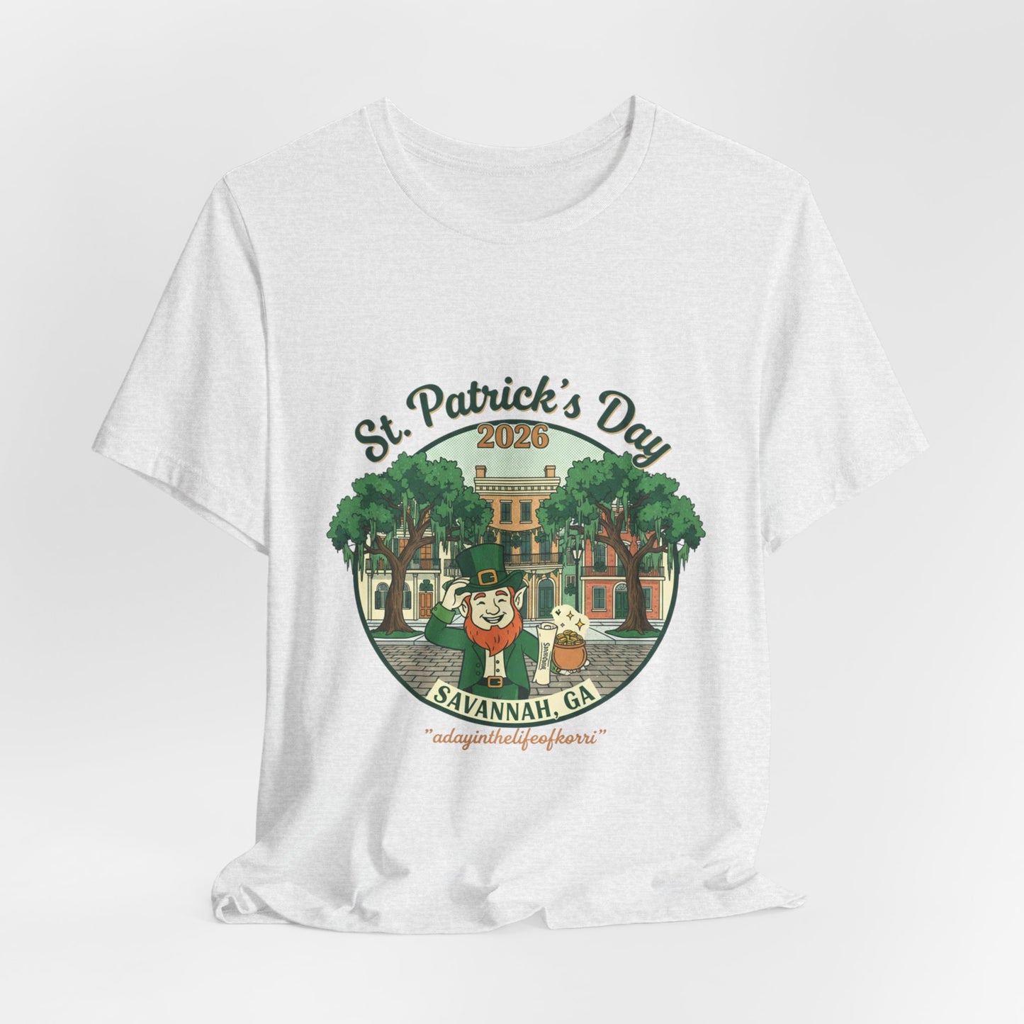 St. Patrick’s Day Savannah, GA T‑Shirt — Vintage Leprechaun Savannah Tee