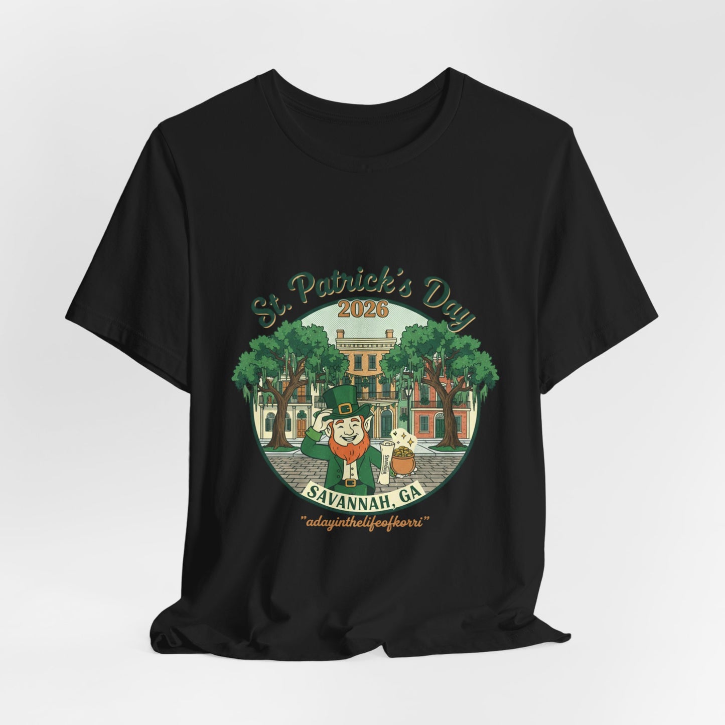 St. Patrick’s Day Savannah, GA T‑Shirt — Vintage Leprechaun Savannah Tee