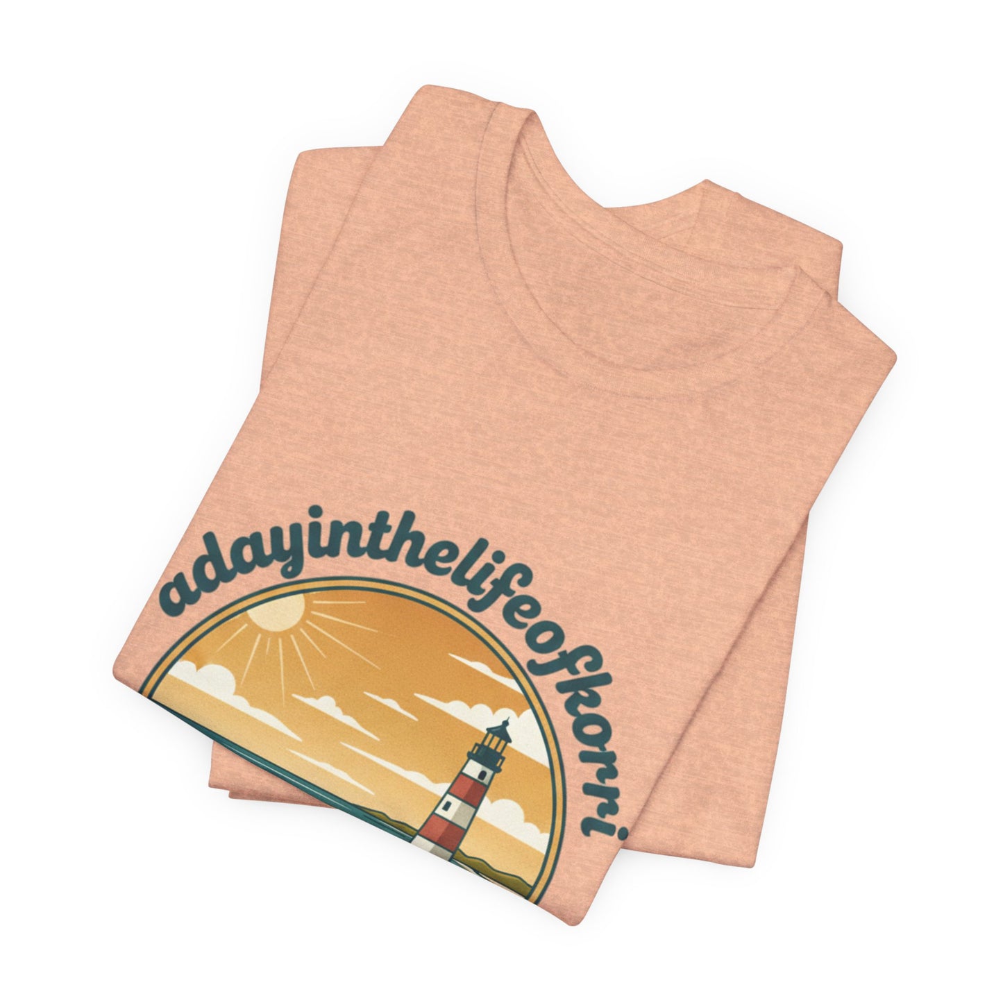 Coastal Sunset Tee — "adayinthelifeofhorry" Tybee Island Lighthouse Graphic T-Shirt