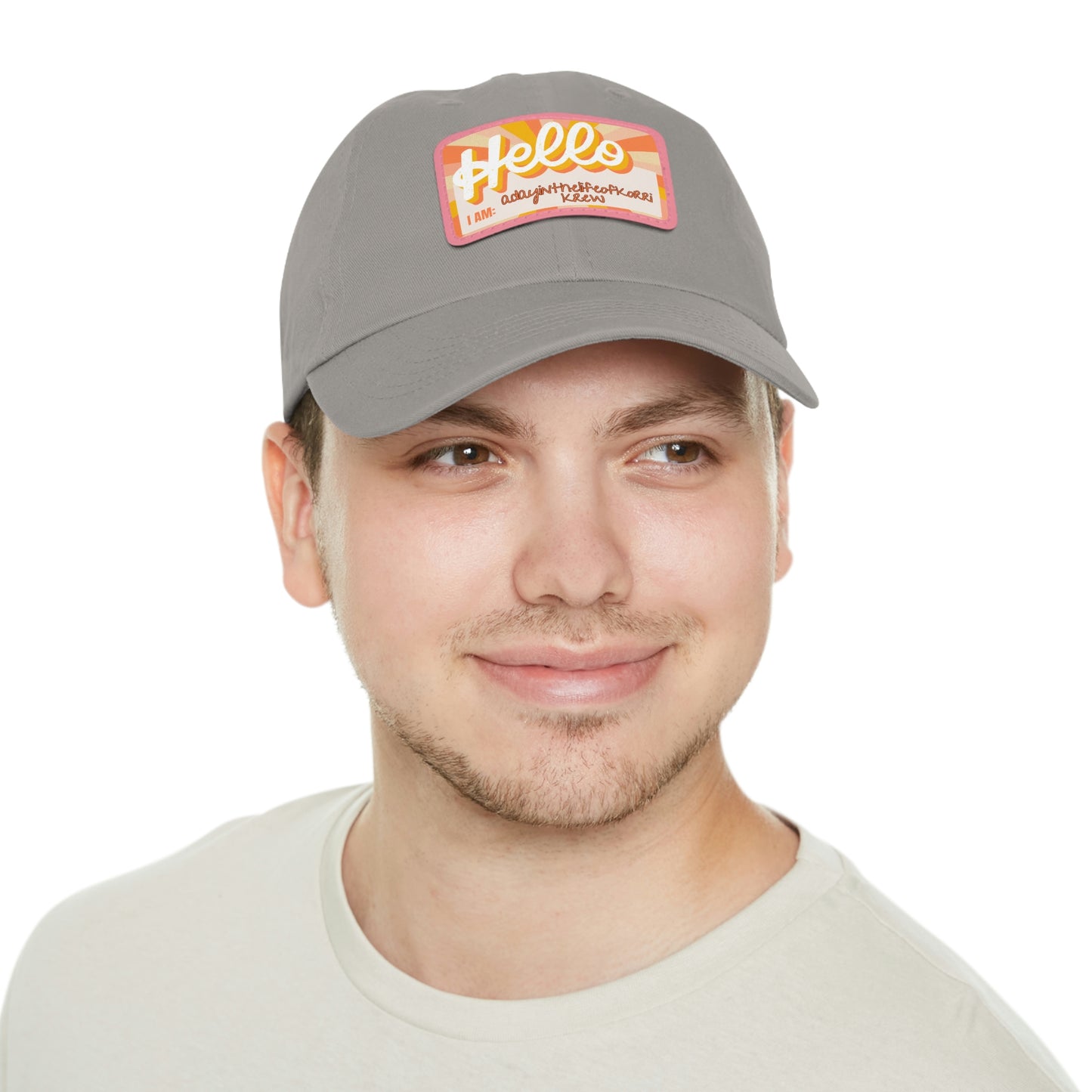 Dad Hat with Leather Patch (Rectangle)