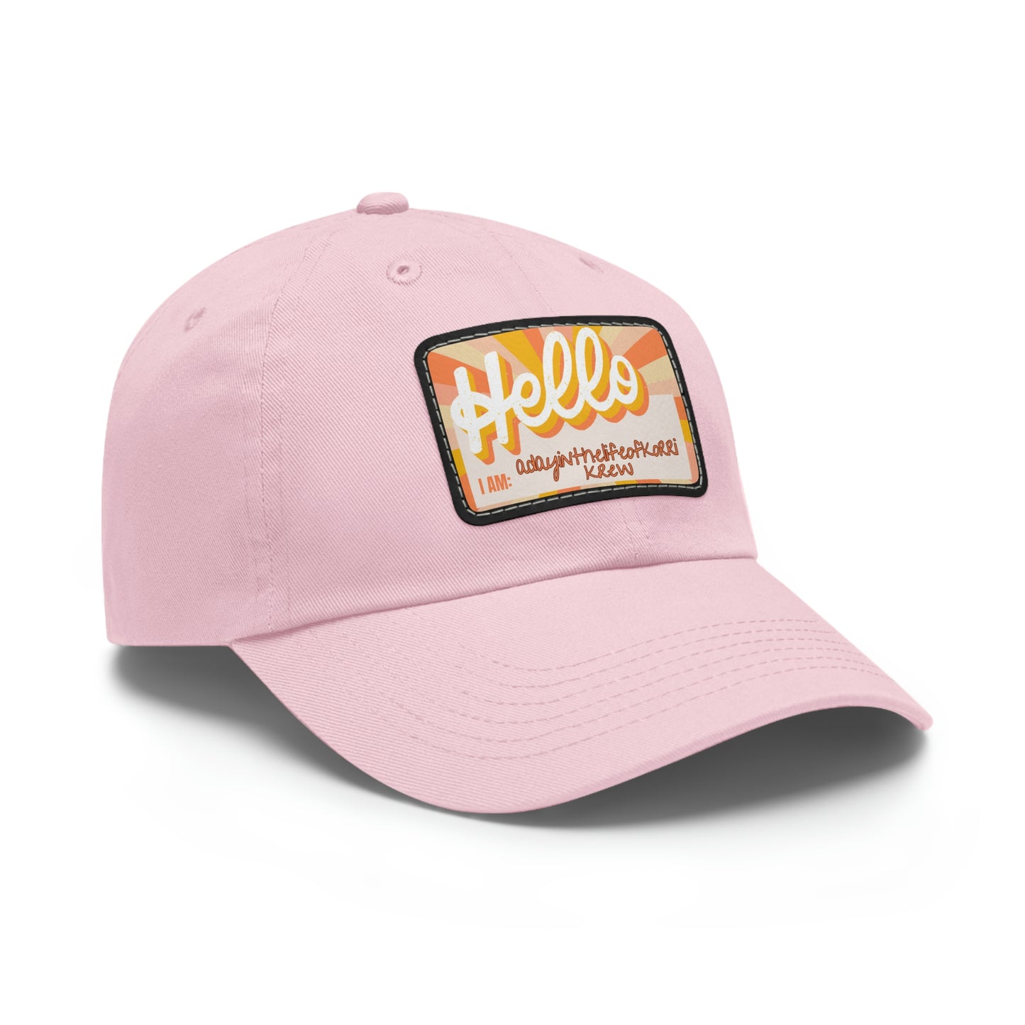 Dad Hat with Leather Patch (Rectangle)