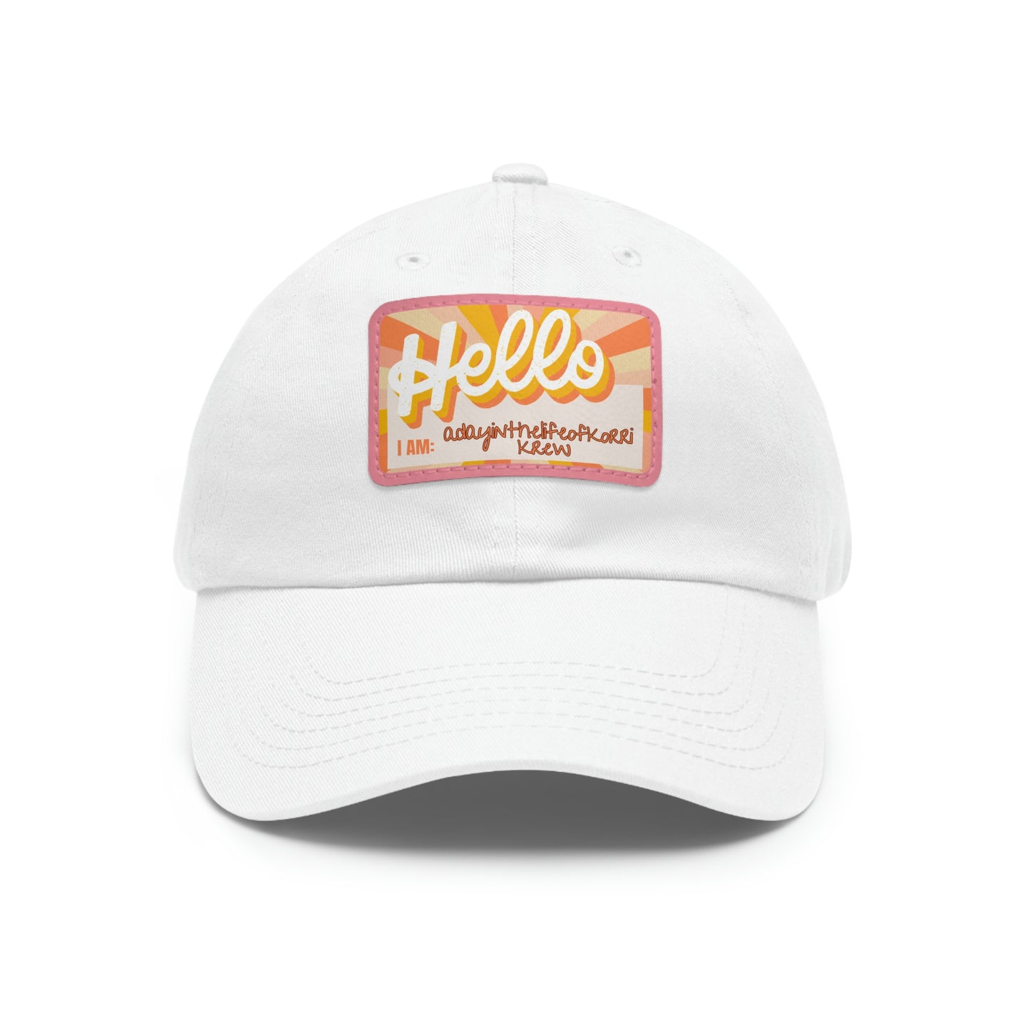 Dad Hat with Leather Patch (Rectangle)