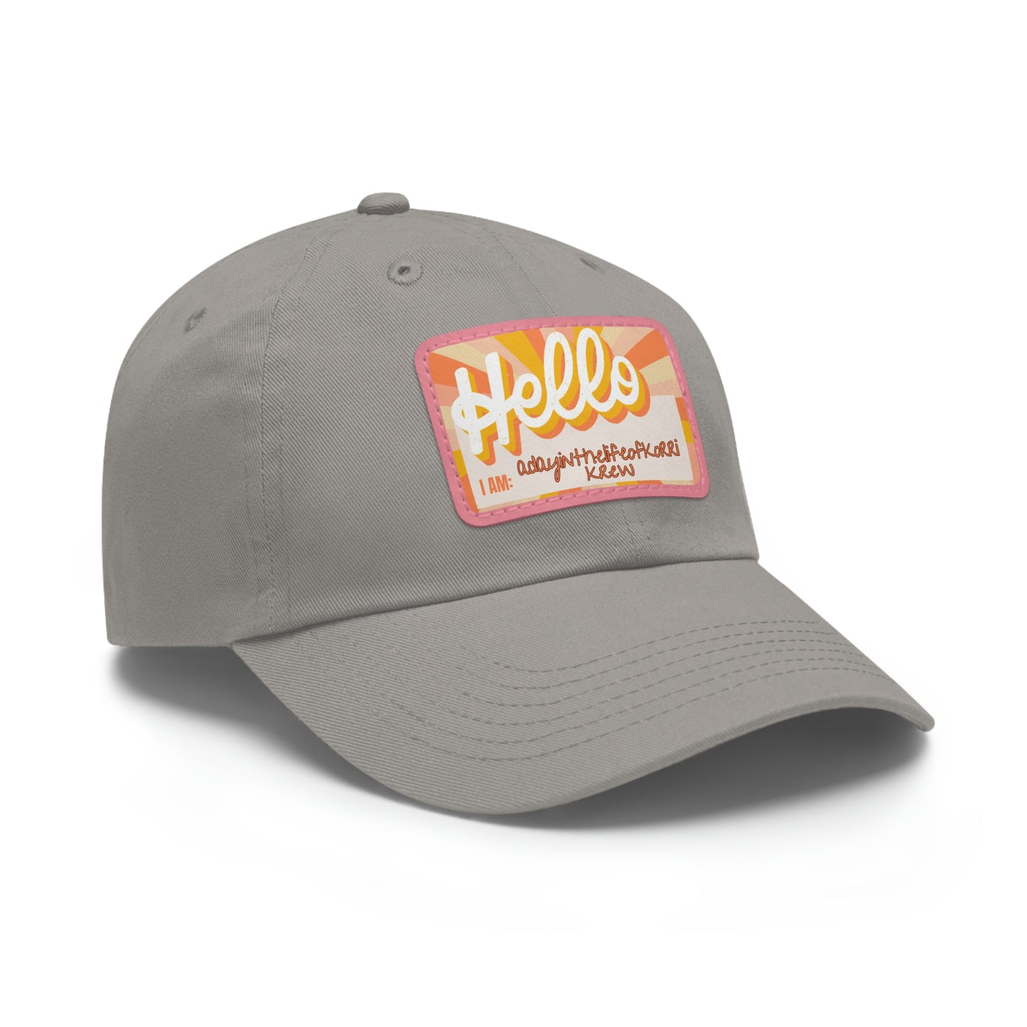 Dad Hat with Leather Patch (Rectangle)
