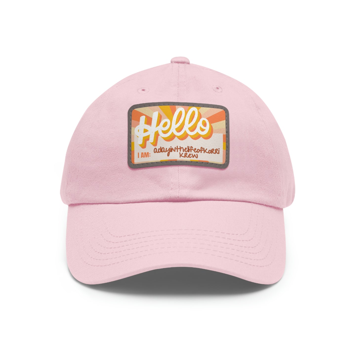 Dad Hat with Leather Patch (Rectangle)