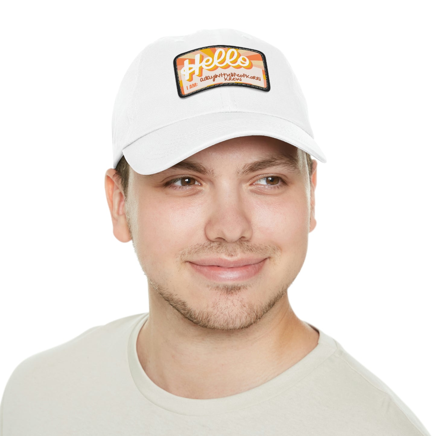 Dad Hat with Leather Patch (Rectangle)