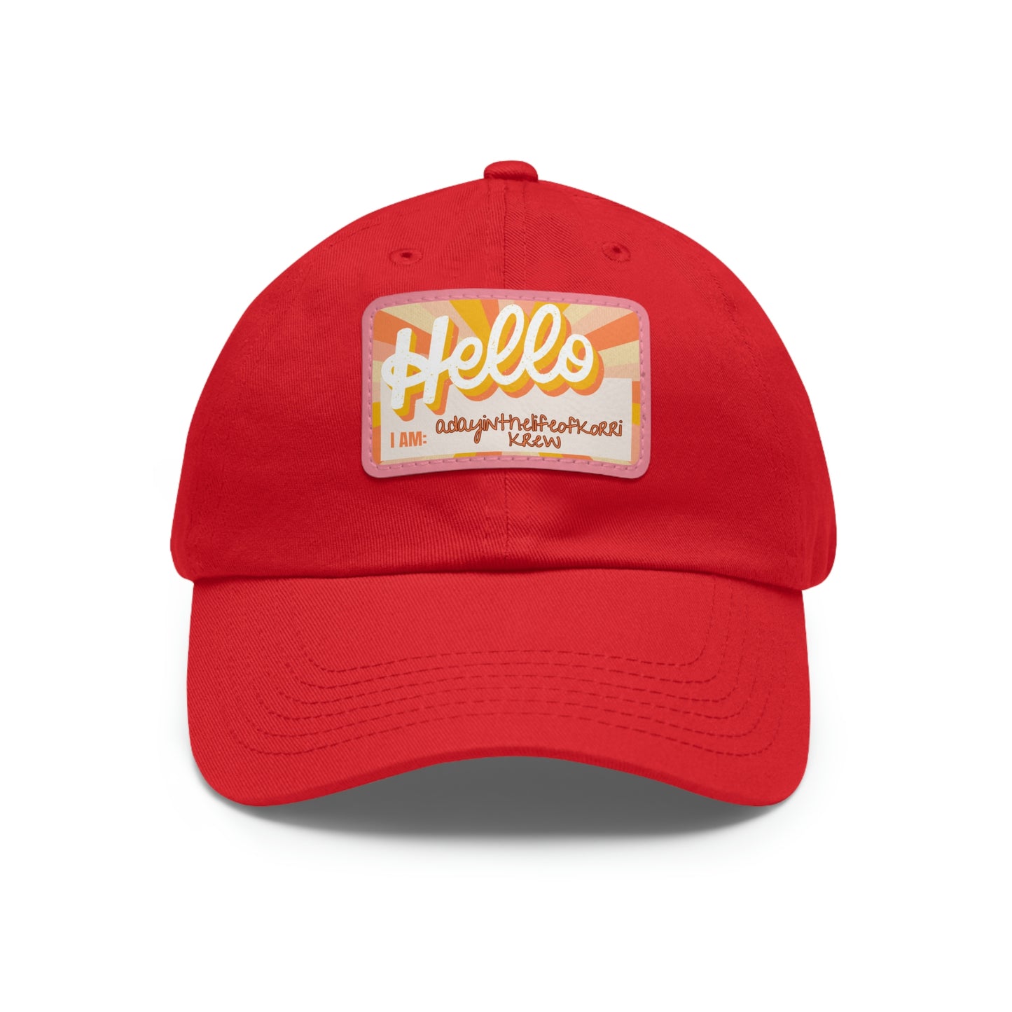 Dad Hat with Leather Patch (Rectangle)