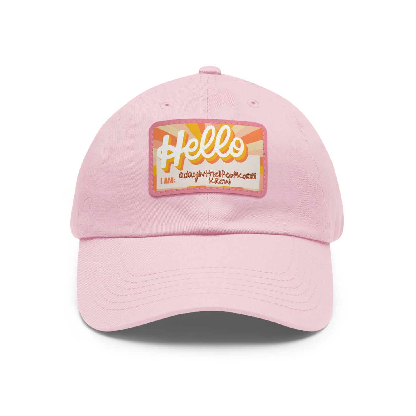 Dad Hat with Leather Patch (Rectangle)