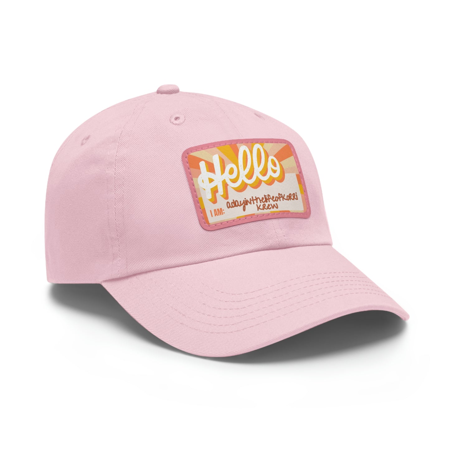 Dad Hat with Leather Patch (Rectangle)