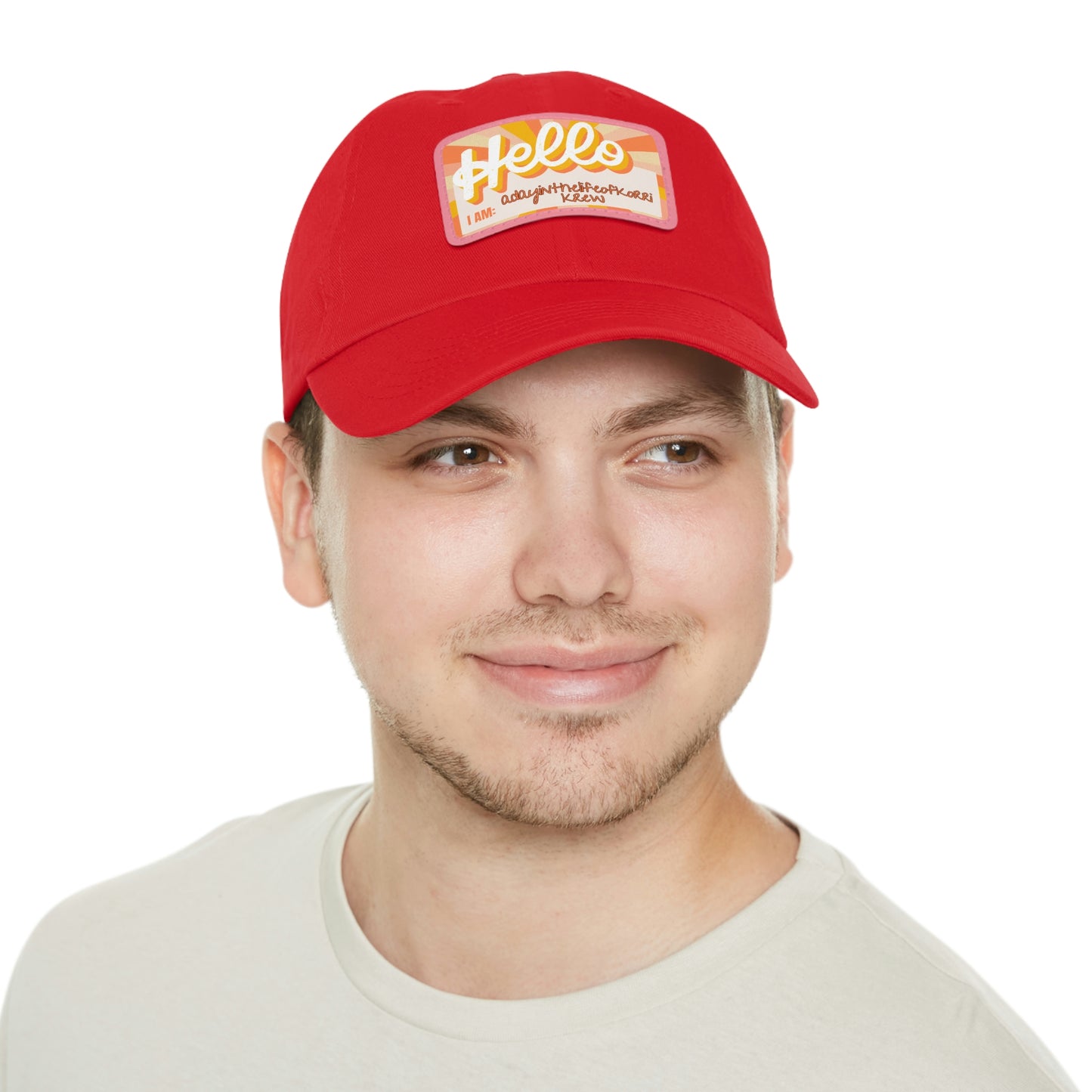 Dad Hat with Leather Patch (Rectangle)