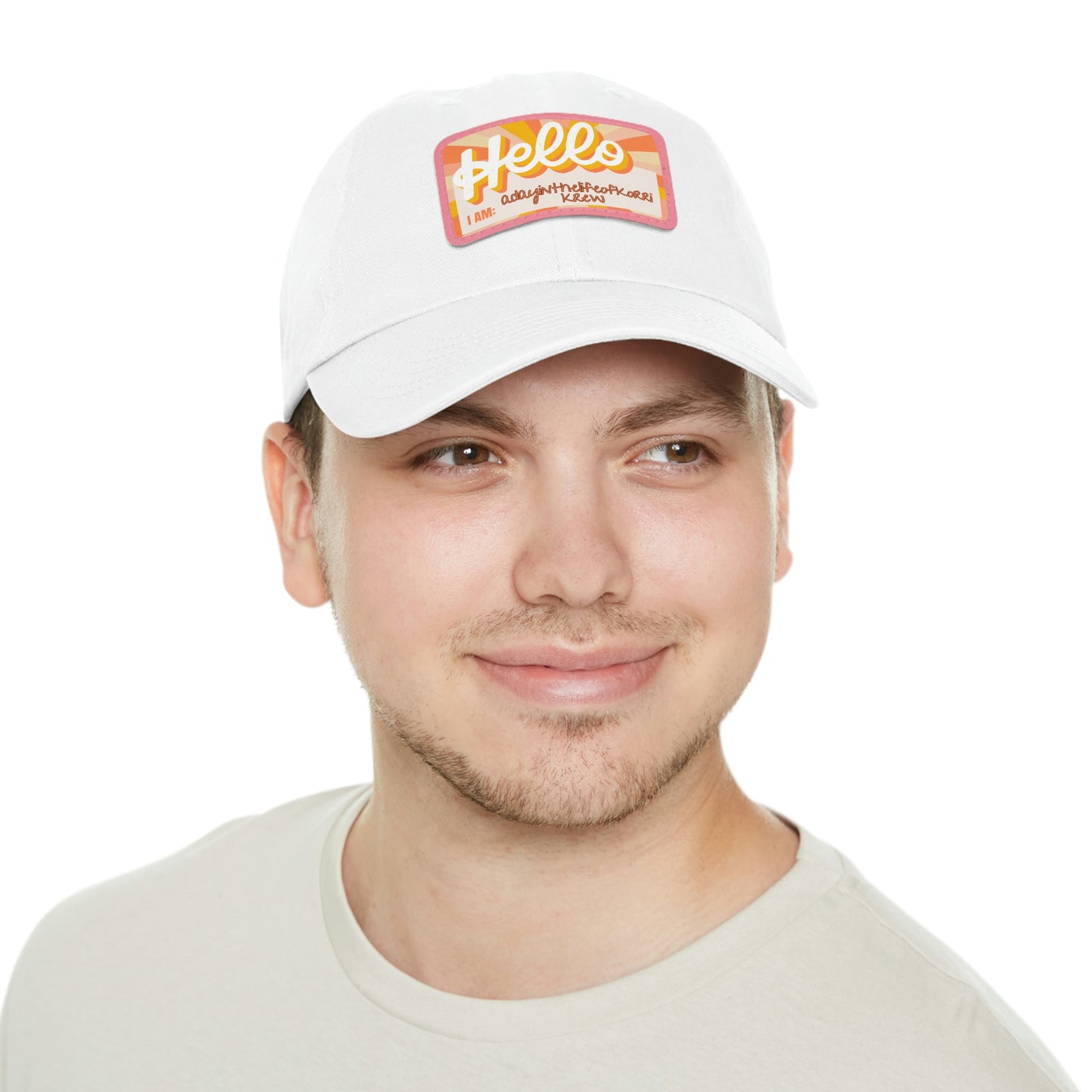 Dad Hat with Leather Patch (Rectangle)