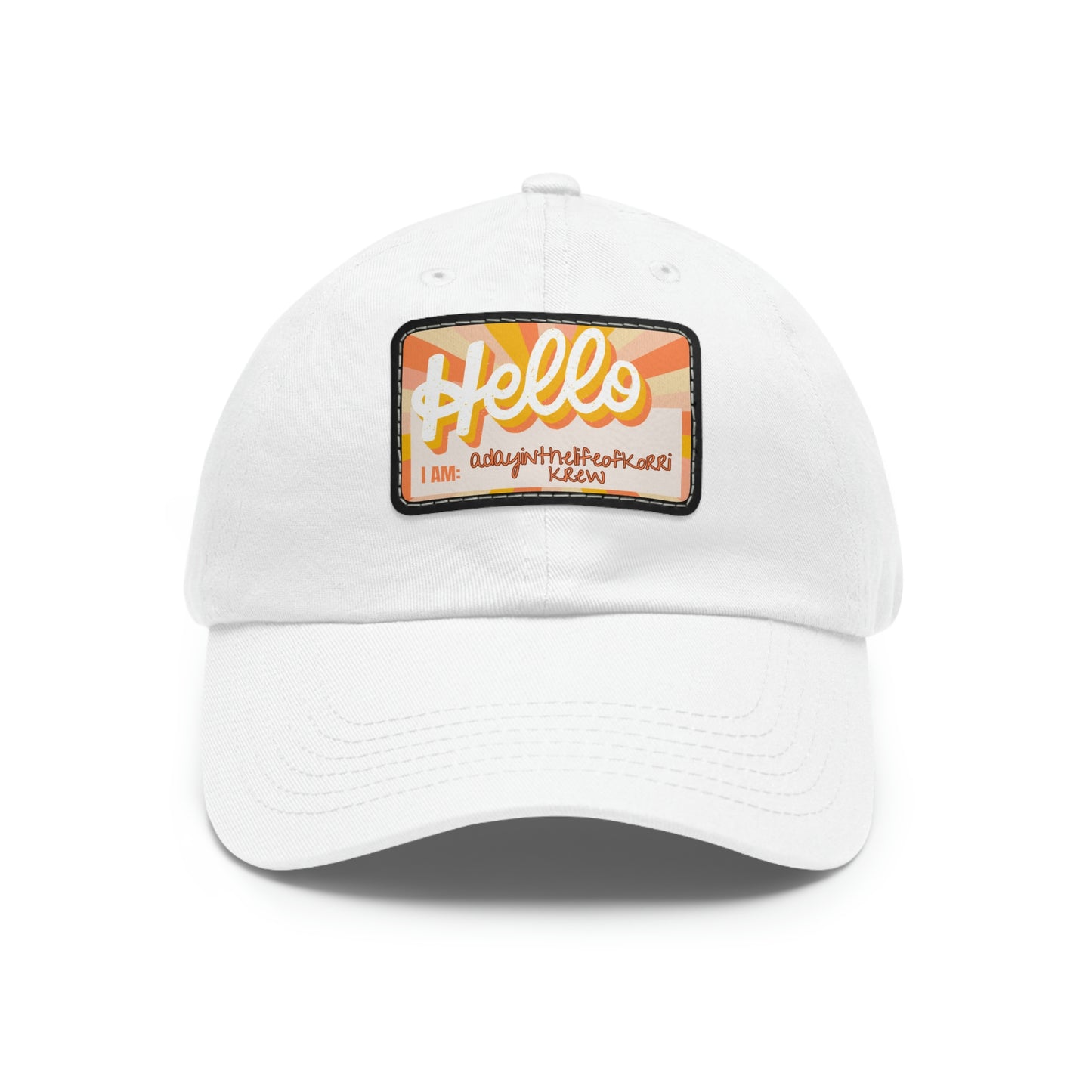 Dad Hat with Leather Patch (Rectangle)