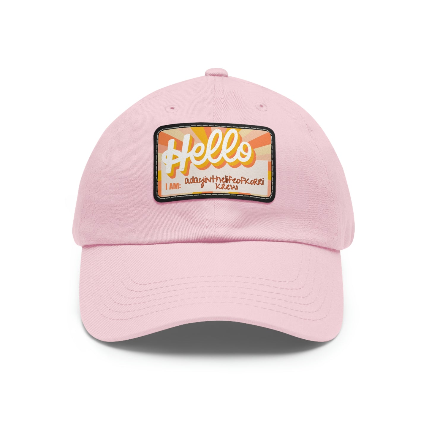 Dad Hat with Leather Patch (Rectangle)